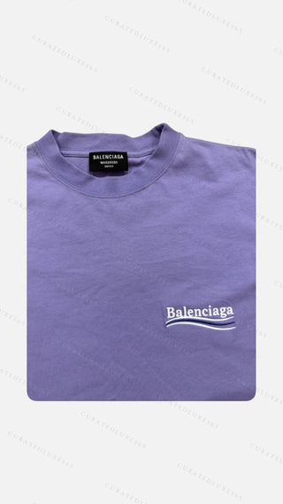 Balenciaga Campaign Purple Tee — Size Large Fit