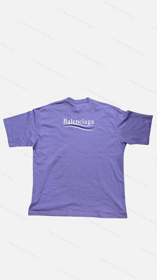 Balenciaga Campaign Purple Tee — Size Large Fit