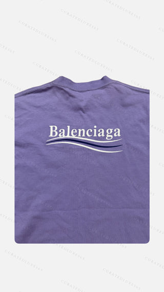 Balenciaga Campaign Purple Tee — Size Large Fit