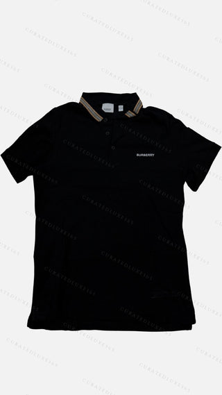 Burberry Black Polo — Size Large