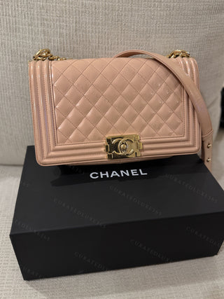 Chanel Boy Pink Patent Bag