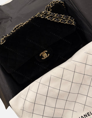 Chanel Classic Flap Black Velvet Bag