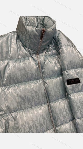 Dior Oblique Baby Blue Puffer Vest — Size Large