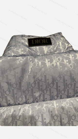 Dior Oblique Baby Blue Puffer Vest — Size Large