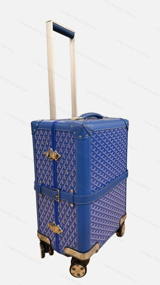 Goyard Bourget PM Blue Cabin Suitcase