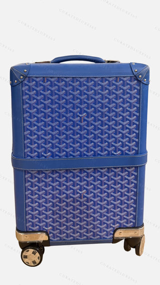 Goyard Bourget PM Blue Cabin Suitcase