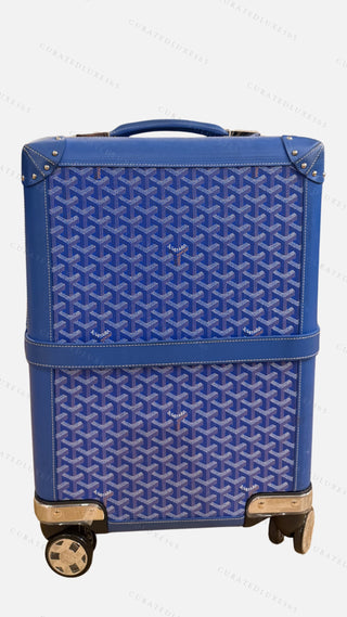 Goyard Bourget PM Blue Cabin Suitcase