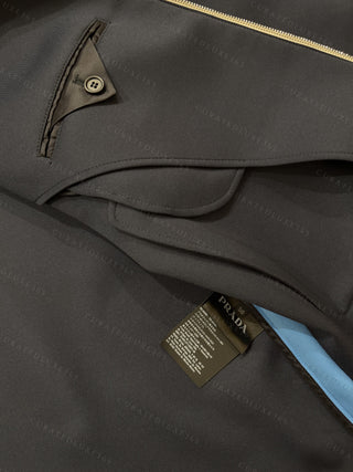 Prada SS19 Navy Blue Zip Jacket — Size Large