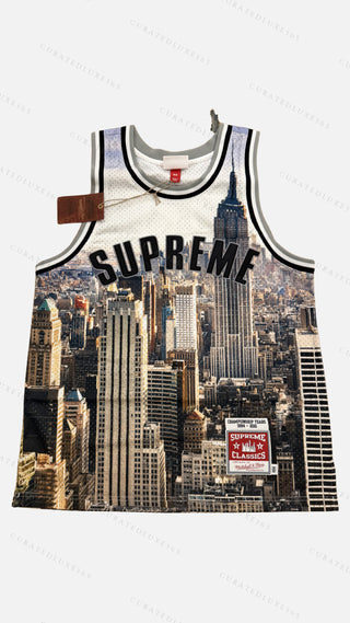 Supreme x Mitchell & Ness Skyline Basketball Jersey — Size Large